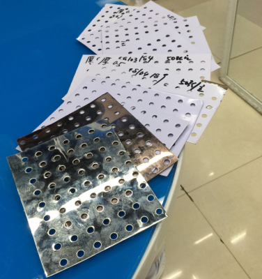 The new storefront decoration plate hole plate plate tin hole plate