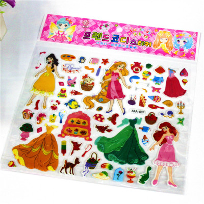Children Princess bubble stickers