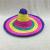 Mexico hat pointed hat bamboo hat Easter hat hat cap rainbow printing