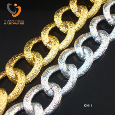 Supply Embossing Aluminum Zipper, Sand Blasting Aluminum Zipper, Chain for Bags, Decorative Chain