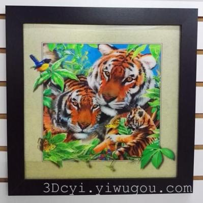 Factory Direct Sales HD 3D 5D Stereoscopic Painting Wholesale 3D Stereoscopic Painting Animal World Tiger
