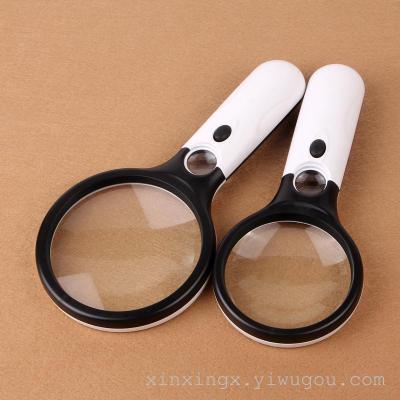 Factory direct new 6903B magnifying glass with light dual lens hand - held magnifying glass