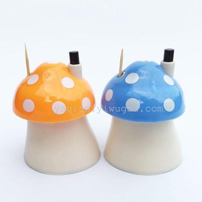 Mushroom automatic toothpick bottle pressing toothpick box plastic stamp