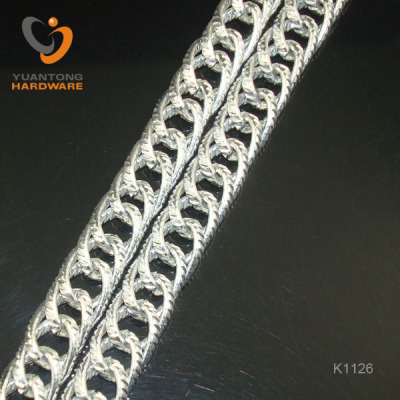 Manufacturers direct silver white double woven decorative chain double woven jewelry aluminum chain