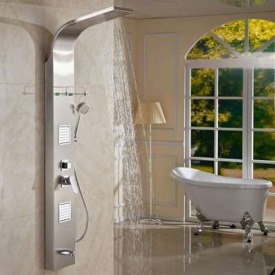 Widescreen shower shower bathroom faucet integration