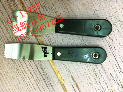Putty knife blade of ordinary black plastic handle putty knife blade mirror polished hardware tools