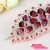 Korean Duckbill Clip Updo Ox Horn Hairclip Red Peacock Alloy Rhinestone Clamp Ornament