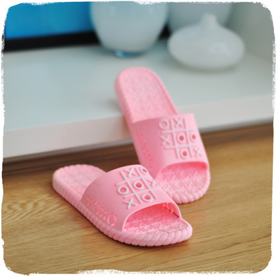 In the summer, the new indoor anti home simple couple bathroom soft bottom fashion slippers factory direct sales
