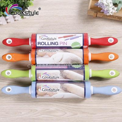 Household silicagel roller rolling pin rolling dumpling dough stick baking tools noodle stick main businesses