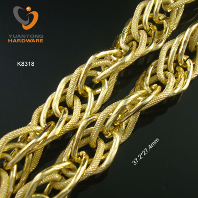 Pattern Hand Buckle Necklace Chain, Encrypted Diamond Hand Buckle Aluminum Zipper