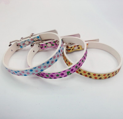 Pet 1.0 Glittering Powder Dot Collar Six-Color for Cats and Dogs Collar New Hot Sale