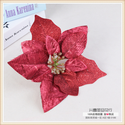 Red shiny gold pink flowers artificial flowers sequined flower decoration Home Furnishing