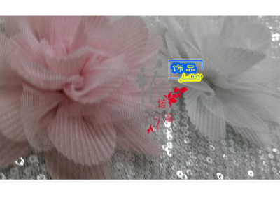 South Korea 100 wrinkled hand DIY Flower Chiffon gauze dress bags headwear accessories accessories