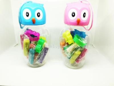 Long owl DIY and creative 3D colored clay