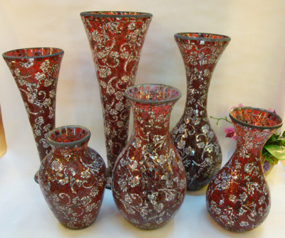 Mosaic crafts glass vase Home Furnishing ornaments