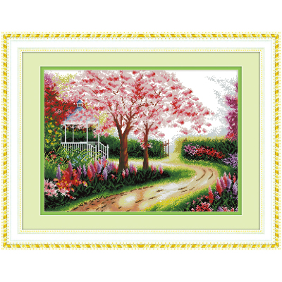 A new accurate printing cross stitch wholesale spring such as the lattice G0829