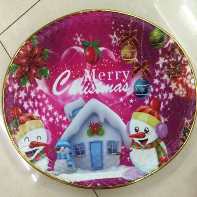 The Manufacturers direct Christmas plate plastic plate oval plate fruit plate