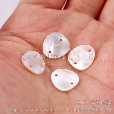 Yibei marine natural shell jewelry 11*12mm different denier shaped double hand carved jewelry accessories