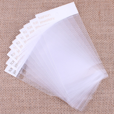 Plastic packaging bag can print the logo card head OPP bag self-adhesive bag transparent plastic bag.