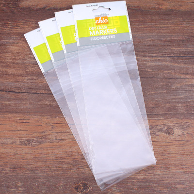 Yiwu manufacturer opp inverted sealing bag card head plastic bag color packaging bag printing custom.