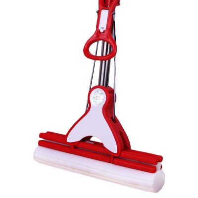 Adams clean stainless steel rod 33cm mop roller sponge mop water squeezing mop easily intelligent head