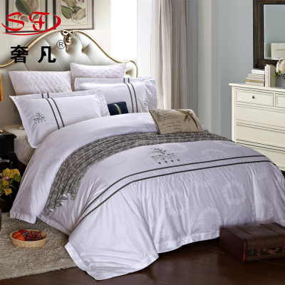 Four sets of five cotton jacquard linen bedding hotel Stars Hotel
