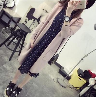 The new spring long loose sweater cardigan sweaters and coats women's female pure Korean tide