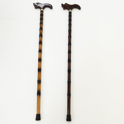Bamboo / wood wooden crutch leading outdoor cane alpenstock pointed stick / elderly outdoor