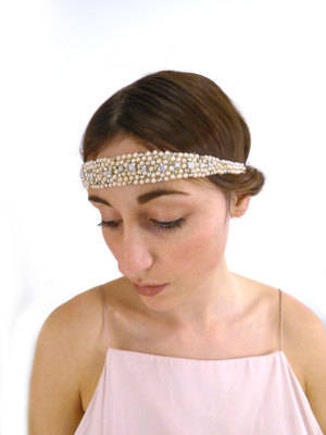 Manufacturers selling fashion new handmade Diamond Crystal Beaded headband hair with Hair Barrette