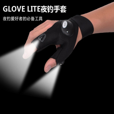 Multifunctional flashlight lamp luminous artifact outdoor Fishing Gloves, sports gloves