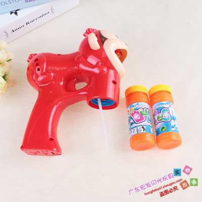 Children blowing bubble toy automatic silent small animal space gun bubble machine