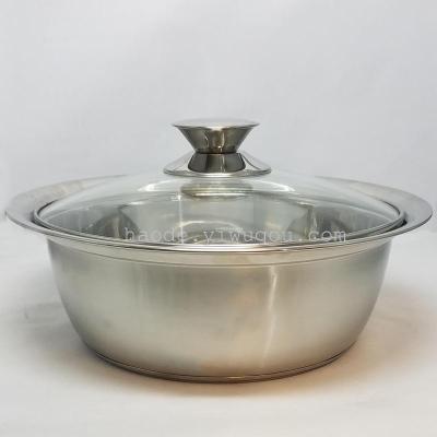 Stainless steel, the multi - purpose double bottom soup pot family pot soup such as soup pot gift pot