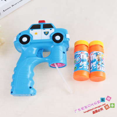 Sound light bubble gun electric bubble blowing machine small police car dynamic music non-toxic toy