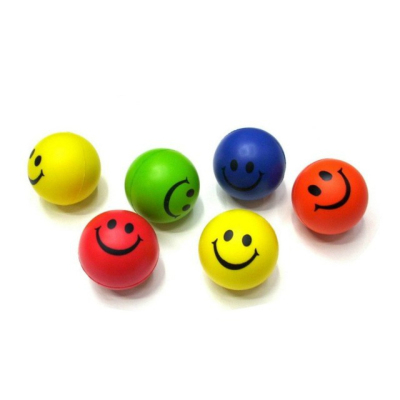PU sponge ball smiling face ball advertising gift ball wrist training ball toy ball wholesale