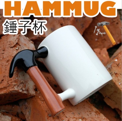 Creative Hammer Shape Large Capacity Mug Water Glass Individual Porcelain Cup New Product
