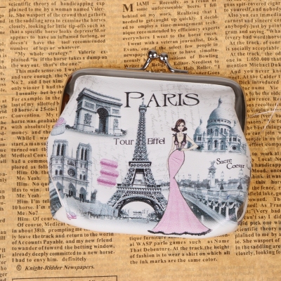PU leather coin purse bag buckle 3.5 inch clip package