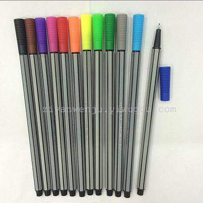 12-Color Gel Pen Very Fine Signature Pen Hook Line Pen