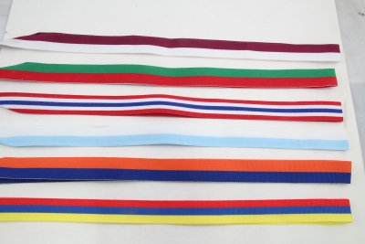 Spot supply medal ribbon ribbon rope 3 color striped ribbon 2.5 cm - can be customized