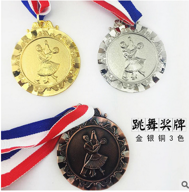 Gold zun customized dance MEDALS children 's sports dance MEDALS high - grade electroplating Gold MEDALS wholesale