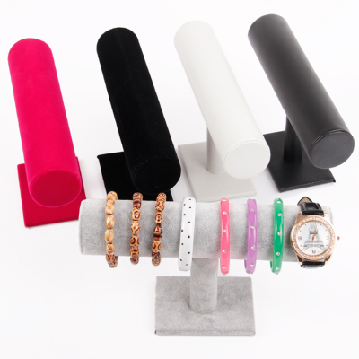 Multi-colour suede single layer bracelet display rack