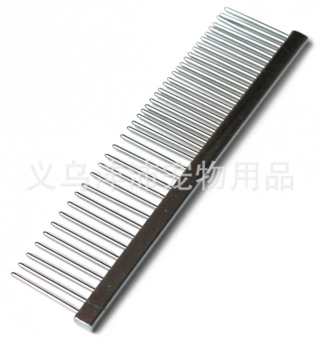 宠物用品 宠物排梳 贵宾美容梳子 狗狗梳不锈钢梳 17.2*2.9CM