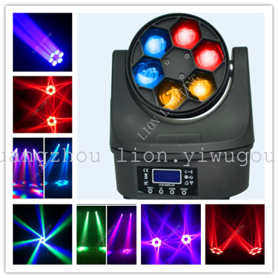 Factory Direct Sales Stage Lights 6 Pcs 15W Four in One Chalcidoid Eye Moving Head Light Christmas Halloween Ktv Bar Lamp
