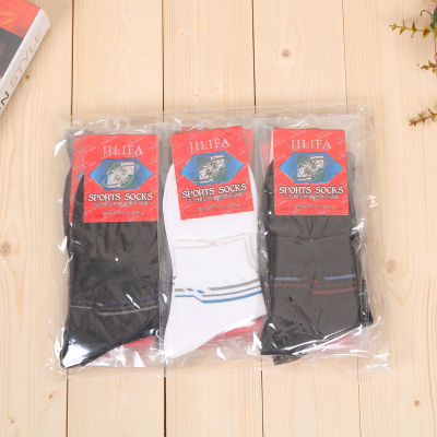 Combed cotton stripe decorated men 's socks cotton socks men' s socks