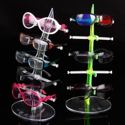 5 sets of plastic glasses display rack