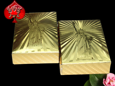 Gold Foil Poker Statue of Liberty