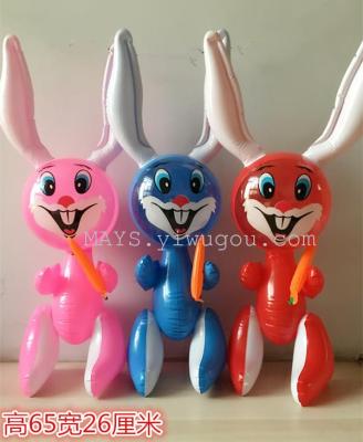Fur selling inflatable toys manufacturers selling bending ecologicalstudy rabbit PVC children's toys wholesale