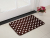 Coral fleece bathmat bathroom floor mat with polka dot door mat.