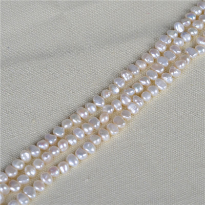 6-7mm is smooth on both sides of natural pearl semi-finished products wholesale