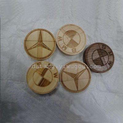 U disk U disk USB custom wooden bamboo circular logo U disk can be customized LOGO