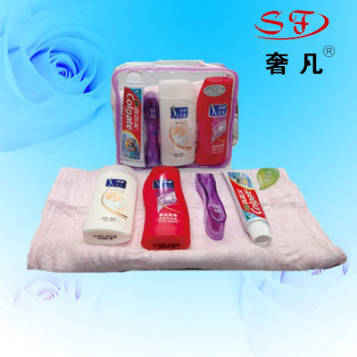 Zheng hao hotel toiletries set toothbrush toothpaste shampoo bath gel travel kit